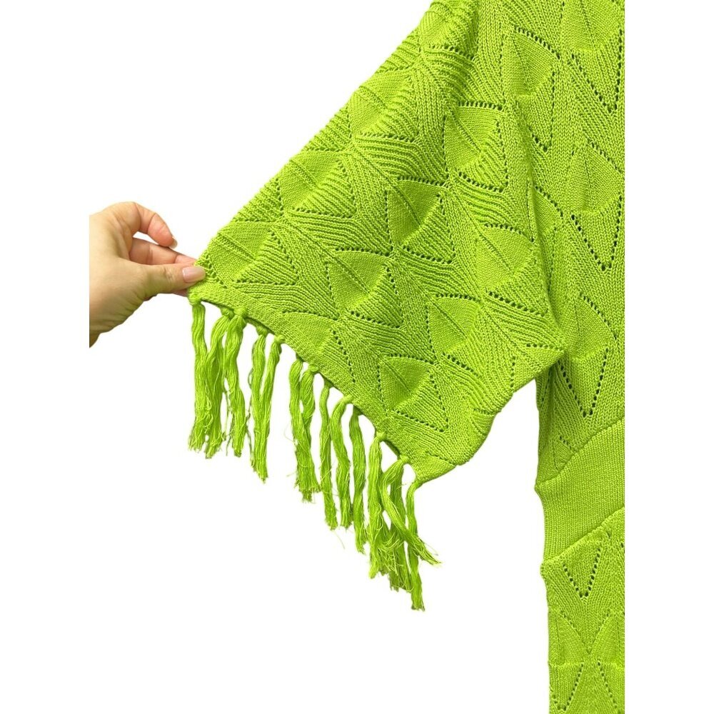 Dodo Bar Or Simmons Green Crochet Pointelle Knit Maxi Dress Sz 46 US10 Large NEW - Picture 7 of 13